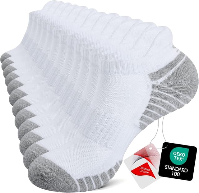 Detalle de TANSTC running socks, 6 pairs ankle cushioned