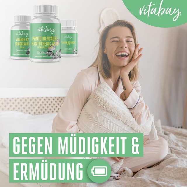 Thumbnail 2 de Vitabay Vitamin B5 Pantothensäure 500 mg 200 Kapseln
