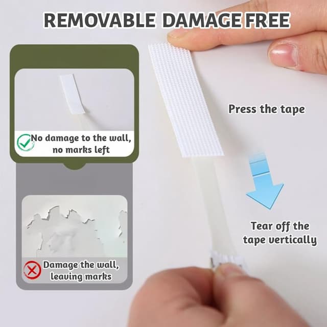 Detalle de Flintronic — Accroche tableau sans percer (12 paires / 24 bandes) pour cadres, affiches et décorations