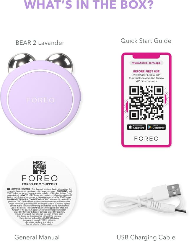 Thumbnail 5 de FOREO Bear 2 Go massaggiatore viso lifting con microcorrenti, formato viaggio Lavender