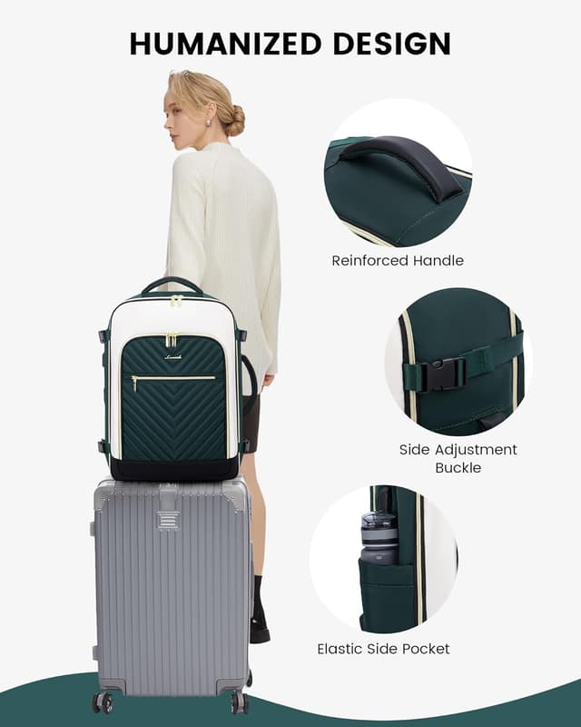 Thumbnail 6 de LOVEVOOK Reiserucksack Damen (Groß) fürs Handgepäck mit Laptopfach bis 17,3 Zoll