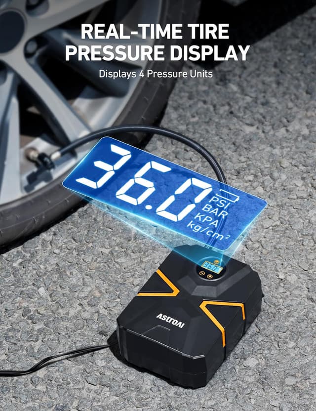 Detalle de AstroAI S1 Portable Tire Inflator 150 PSI