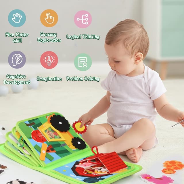 Detalle 2 de LZDMY Busy Book Montessori activity toy 20 pages