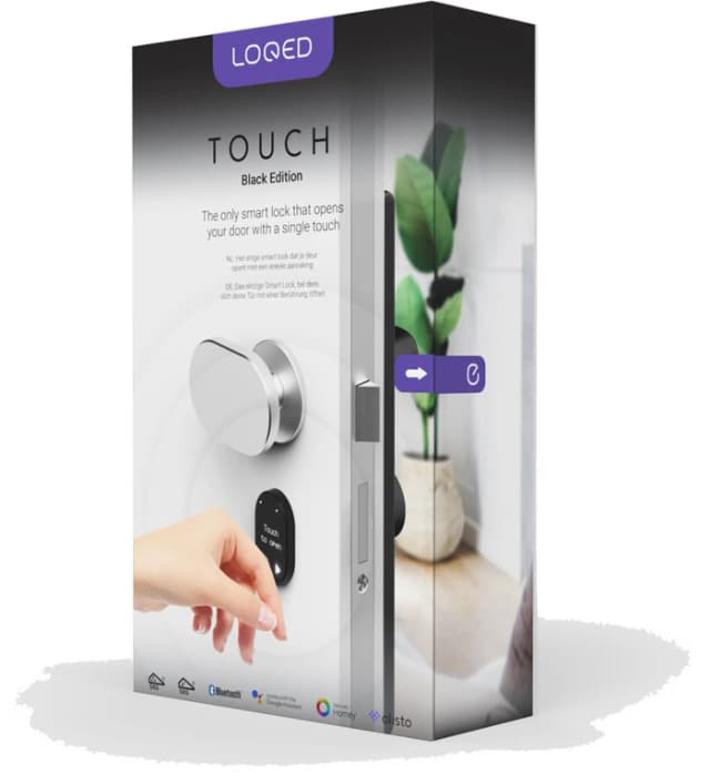 Detalle 2 de LOQED Touch Smart Lock Schwarz für Haustür