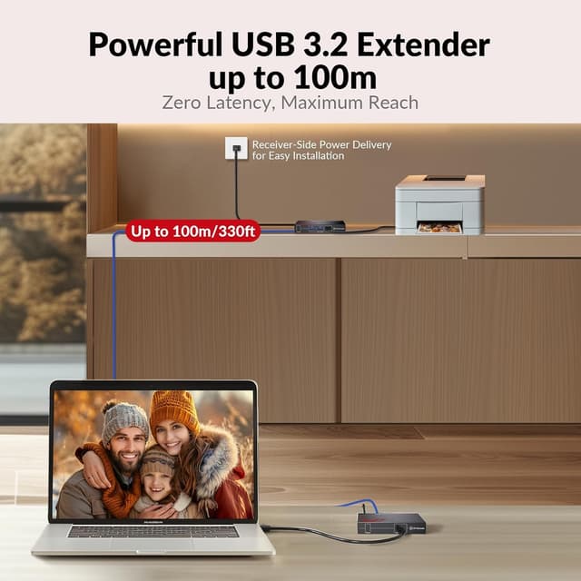 Thumbnail 1 de AV Access USB3.0 Extender over Cat6a/7 100 m, 4 ports USB