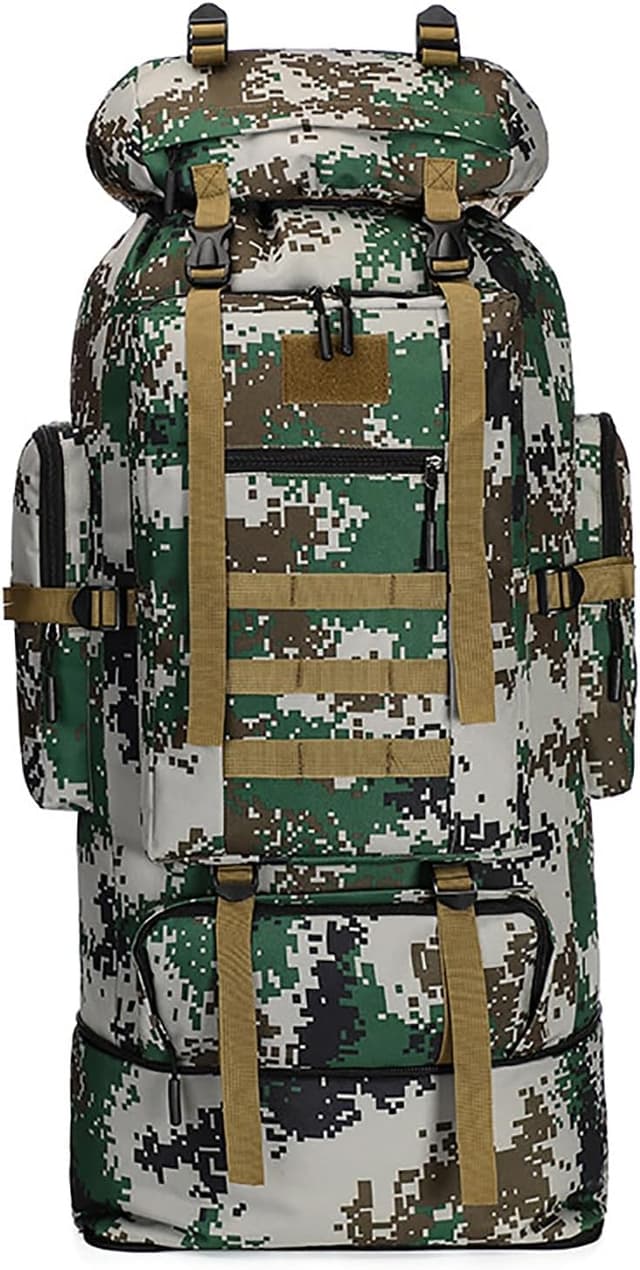 Detalle de Astis 80+20L Wandern & Camping Rucksack (100L) – wasserdicht, ohne Innengestell