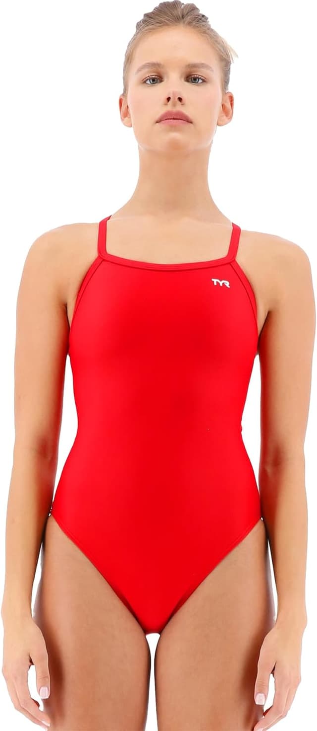 Detalle de TYR Womens Tyreco Solid Diamondback One-Piece Swimsuit