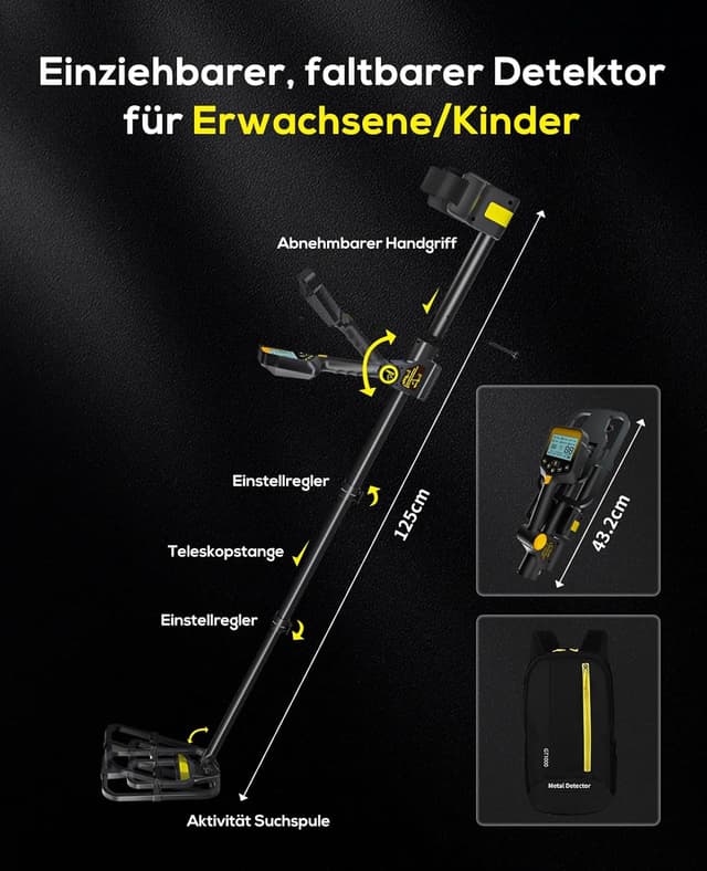 Detalle de OKESAM Metalldetektor Profi 10-Zoll-Spule