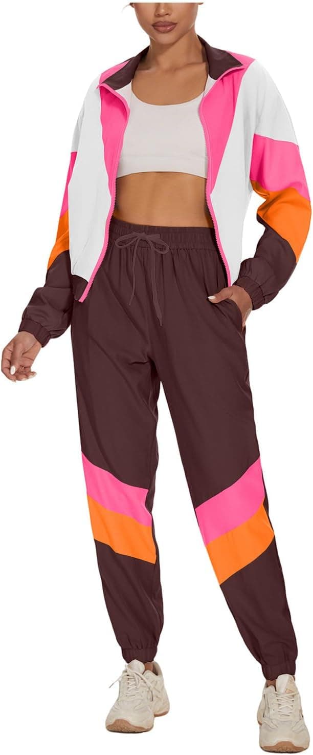 Detalle de UOUA Women's Color Block Tracksuit Set