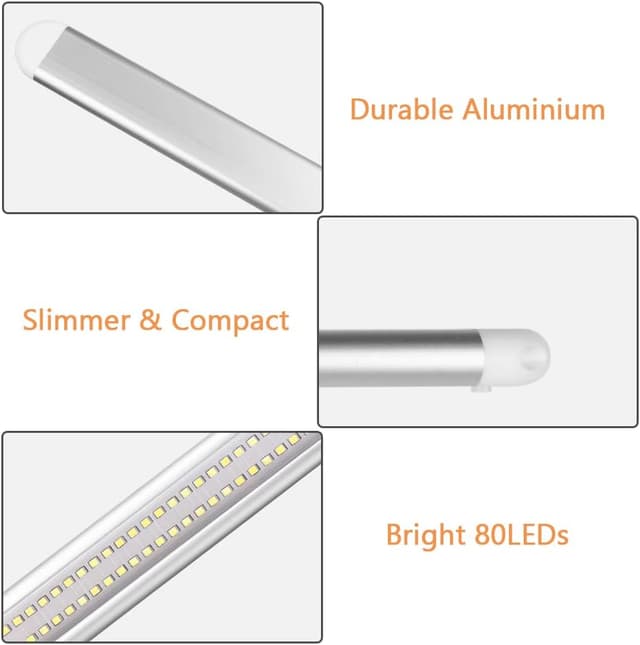 Thumbnail 2 de URAQT 12 V LED-Innenlichtleiste mit 80 LEDs (1600 lm) für Wohnmobil, Lkw & Van