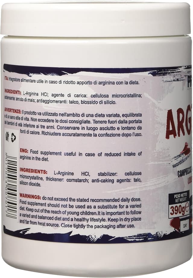Detalle 2 de Arginina PROLABS Pure 1.000 mg per 300 compresse