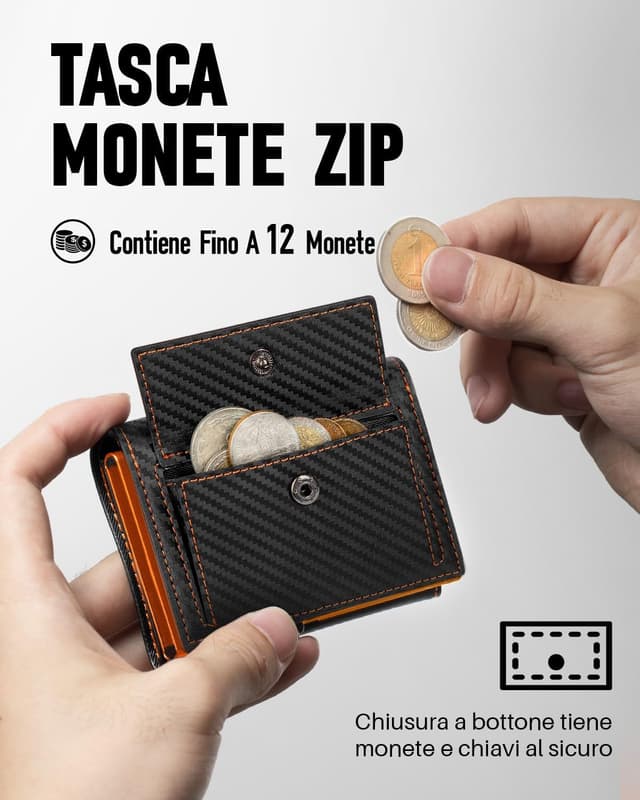 Detalle 2 de MYSHION portafoglio pop up RFID 11 carte