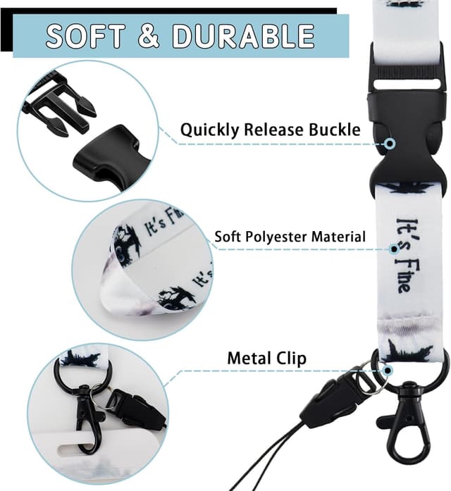 Detalle de ID Badge Holder with Detachable Lanyard & Retractable Badge Reel (with Cat Neck Lanyard)