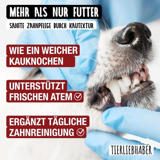 Detalle de TIERLIEBHABER Hundefutter Nass 400 g (6×) mit Rind und Gemüse – von Tierärzten entwickelt