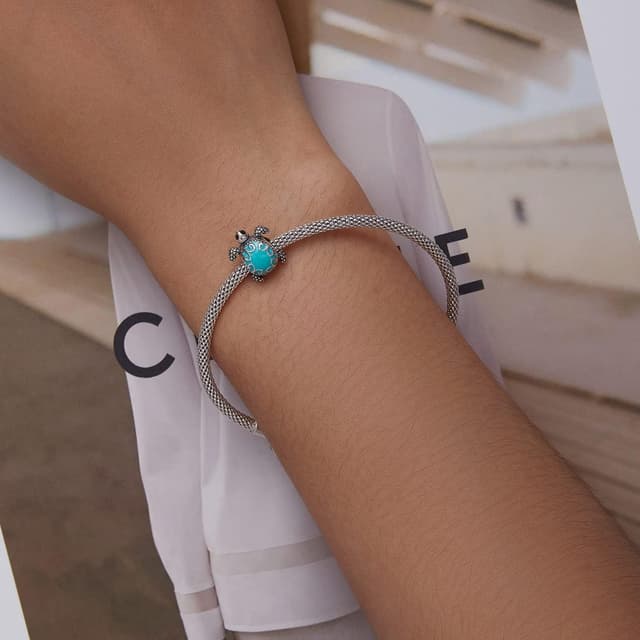 Detalle 2 de 925er Sterlingsilber Schildkröten Charms