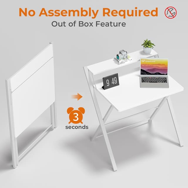 Thumbnail 3 de GreenForest Folding Desk No Assembly Required