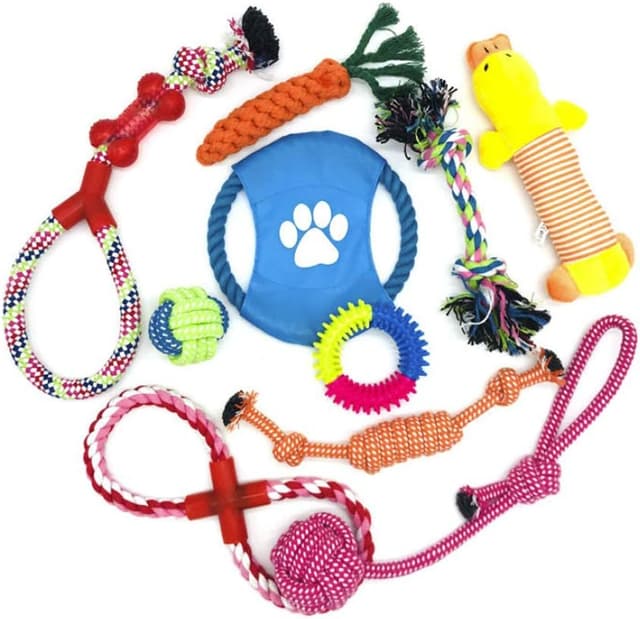 Detalle de Wefine Puppy Chew Toys Cotton Rope 10 Pack