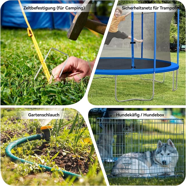 Thumbnail 6 de Unkrautvlies Haken 50 Stk U‑förmige Erdanker mit Scheiben