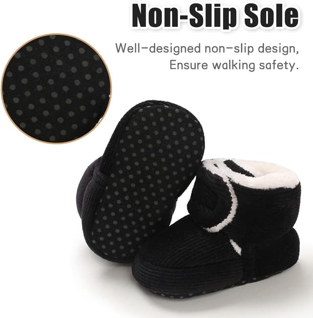 Detalle 2 de Outfit Spring baby winter warm fleece booties (newborn–18 months) with non-slip sole