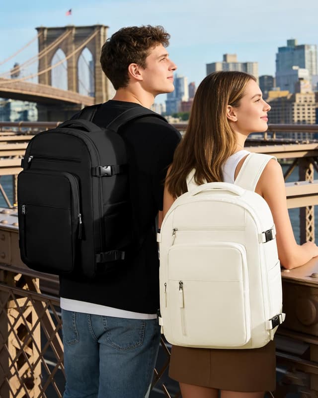 Detalle de BJLFS Zaino da viaggio Ryanair 40x30x20 sottovuoto con pompa e scomparto per laptop