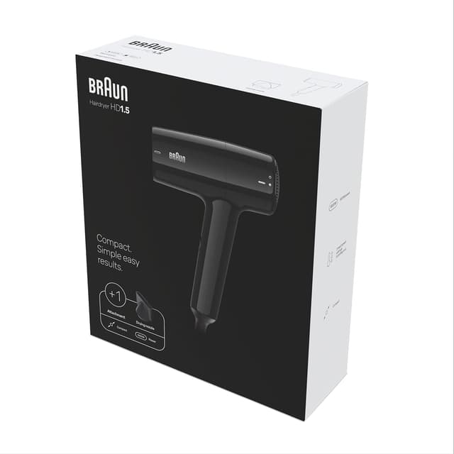 Detalle de Braun HD1.5 BRHD150E asciugacapelli compatto e leggero da 1800W con concentratore