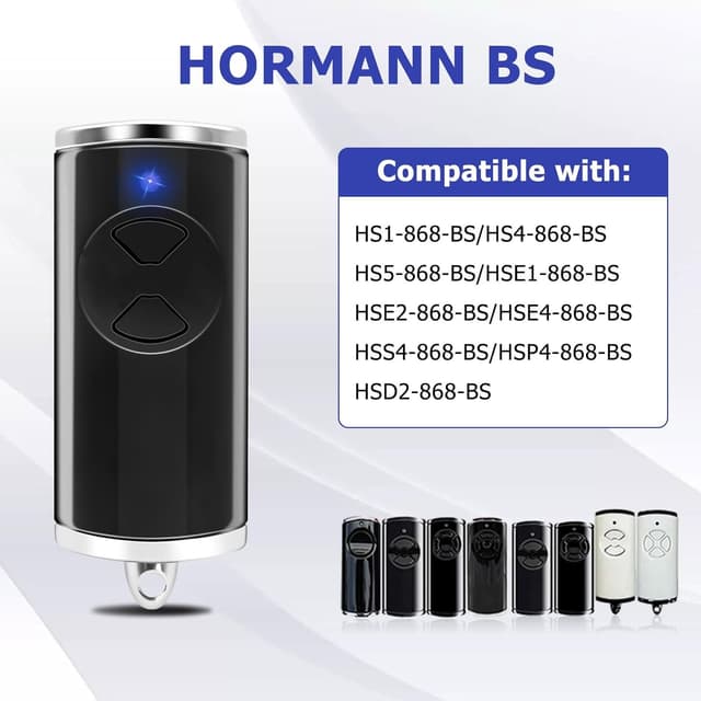 Detalle de Hörmann BiSecur Garagentor-Fernbedienung 868,3 MHz (BS) – 2-Kanal, 2 Stück für HSE/HS-Handsender