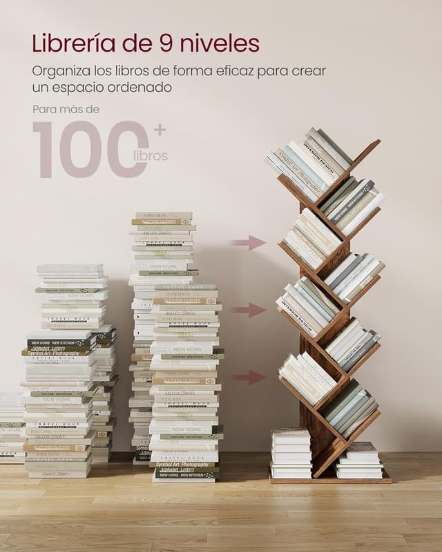 Thumbnail 4 de VASAGLE Librería árbol LBC11BX 9 niveles
