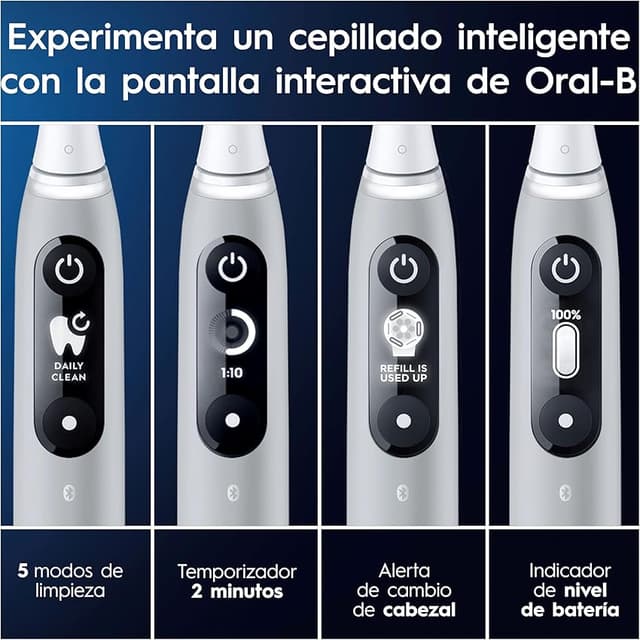 Thumbnail 6 de Oral-B iO 6 Cepillo Eléctrico Gris🦷 con 3 cabezales y estuche
