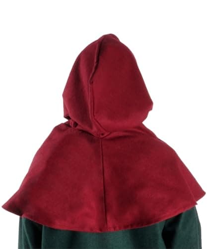 Thumbnail 6 de Hemad capucha medieval fieltro rojo
