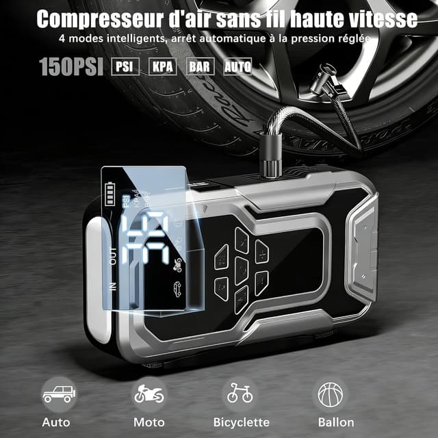 Detalle de DYEETIC Démarreur 6000A 21800mAh