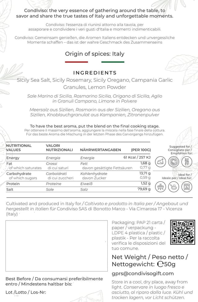 Thumbnail 1 de Condiviso GIFT Spezie Barbecue 50g 🍽