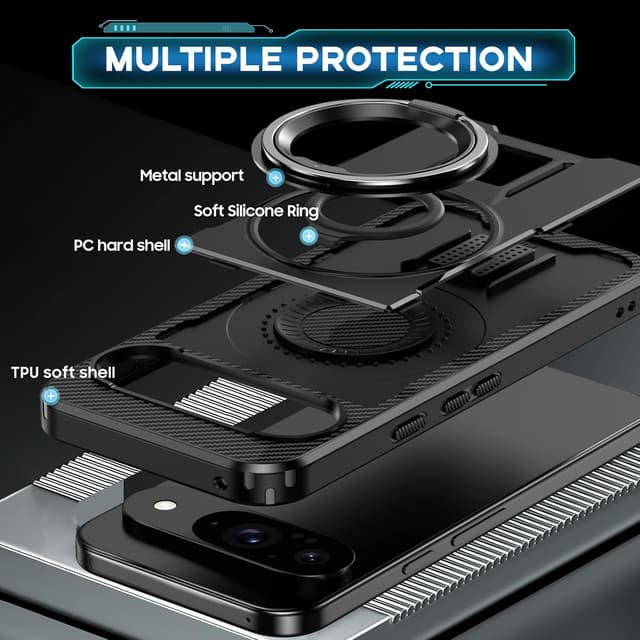 Detalle 2 de Tuvror Hülle Pixel 9 Pro mit Ring