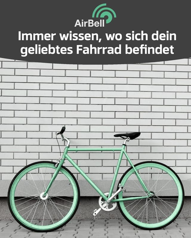 Detalle 1 de AirBell® Fahrradklingel für Apple AirTag – versteckte Halterung im Klingelgehäuse, Diebstahlsicherung (22,2 mm, inkl. Werkzeug)