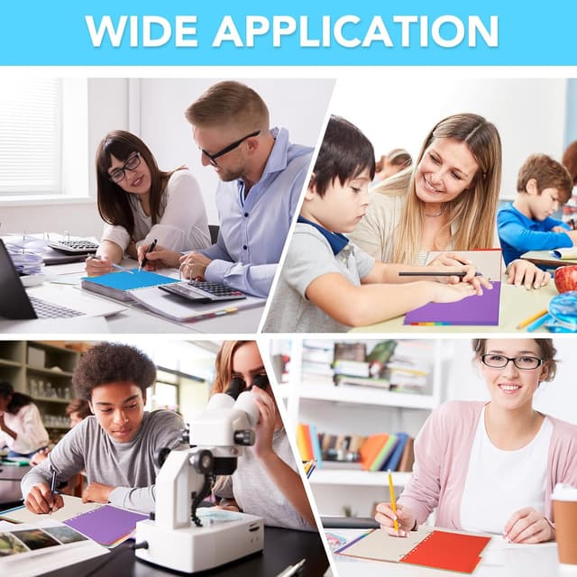 Thumbnail 6 de A4 File Dividers 6 Pack (12-Part) Coloured Plastic Index Dividers with Sticky Notes for Ring Binders and Lever Arch Files