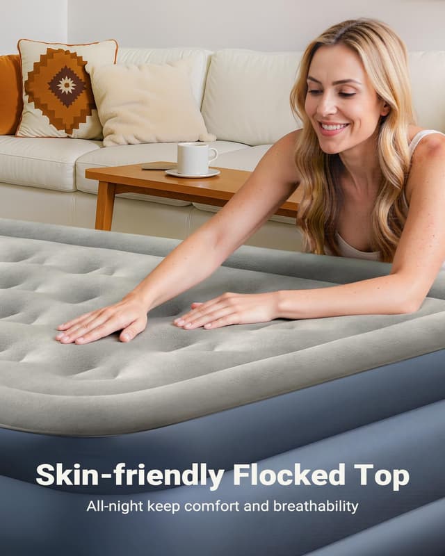 Detalle 1 de iDOO Inflatable Mattress Double 193x137x46cm
