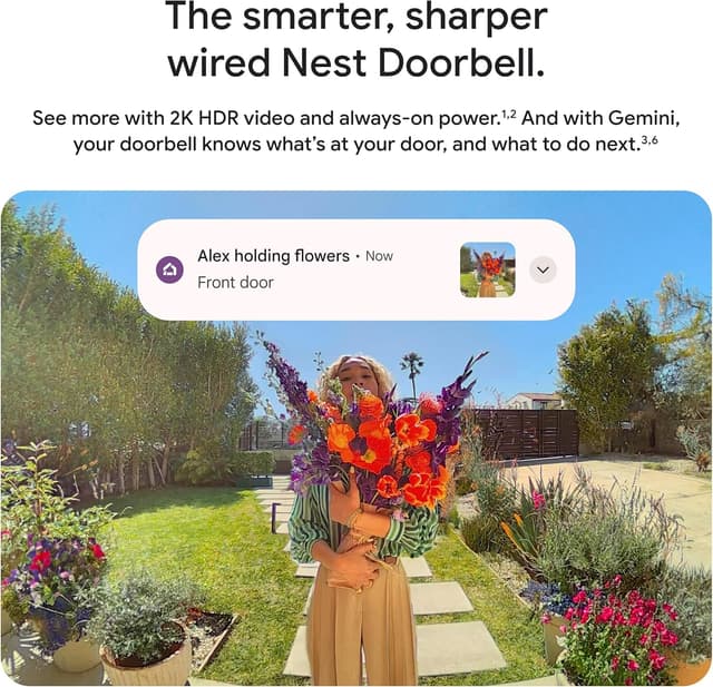 Detalle de Google Nest Doorbell (Wired, 3rd Gen) 2K