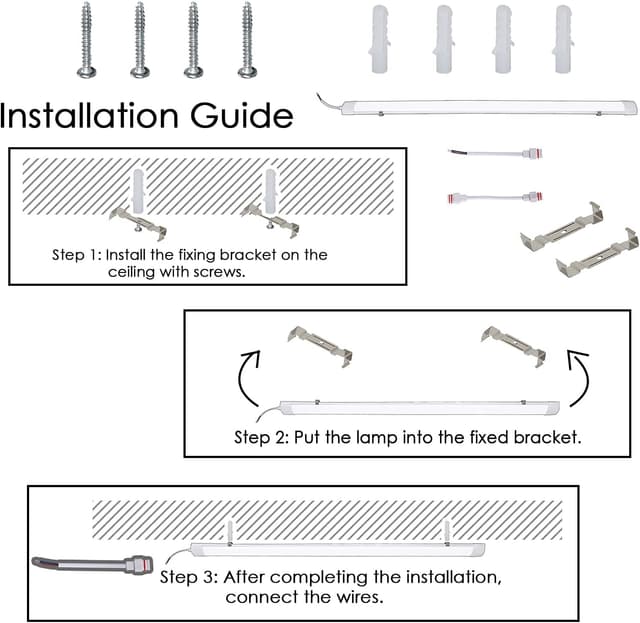 Detalle de Gimisgu Néon LED 120 cm 36 W 3060 lm, réglette blanc neutre 4000 K (IP65) pour garage, atelier et pièces humides