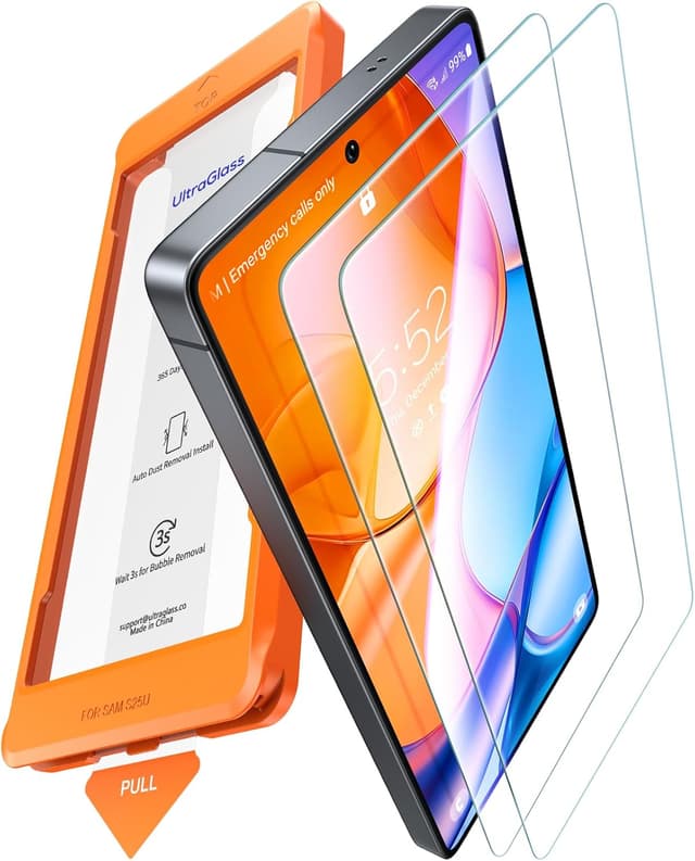 Detalle de UltraGlass Unbreak 9H+ Glass Samsung Galaxy S25 Ultra 2-pack