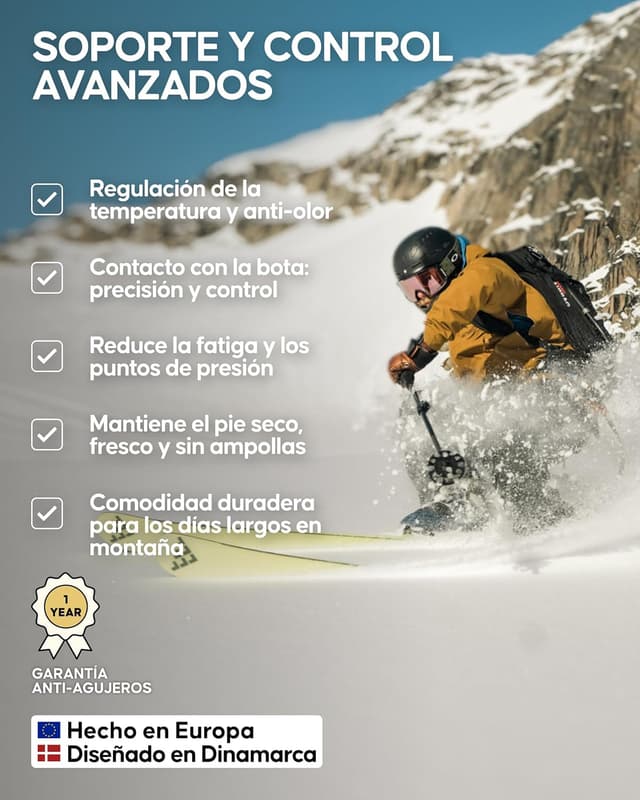 Detalle de DANISH ENDURANCE Calcetines Esquí Lana Merino