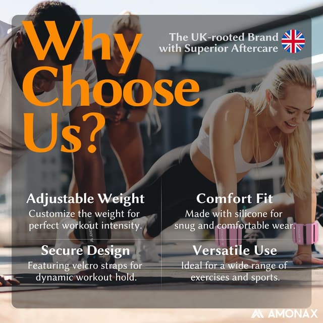 Thumbnail 6 de Amonax Adjustable Ankle and Wrist Weights 1 lb 🏋️♀