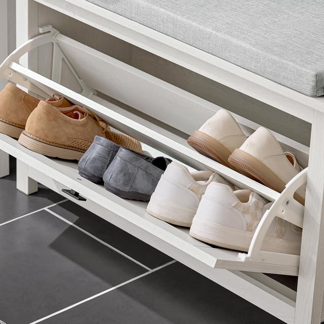 Thumbnail 4 de SoBuy FSR161-W Banc à chaussures 80x30x50cm