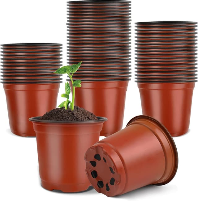 Detalle de PEYOU 100Pcs Plant Pots 10cm reusable set