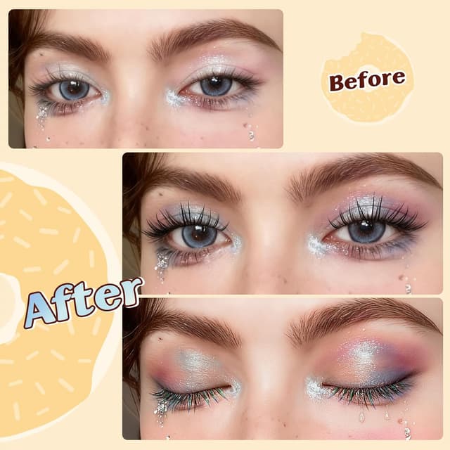 Detalle 2 de QUEWEL Selbstklebende Wimpern mit Pinzette (36 Stück), 9–12 mm Cluster Lashes – natürliches Lash-Set ohne Kleber (ZZBP-02)