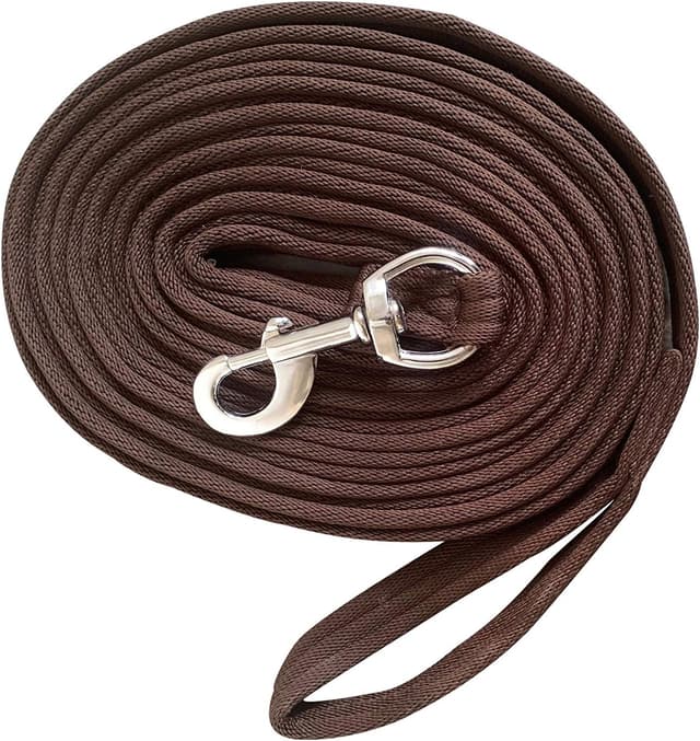 Detalle 2 de Avon Equine soft nylon lunging reins (1 inch wide) with swivel trigger hook