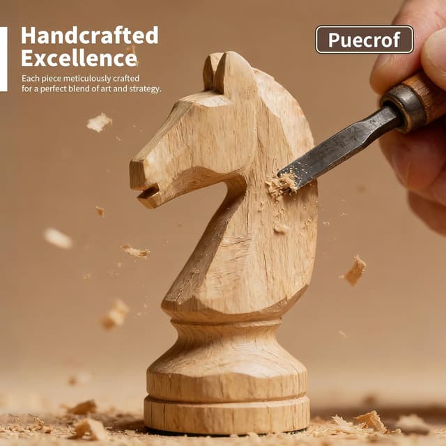 Detalle de 38 cm Holz Klapp-Schach- und Dame-Set mit 7,6 cm König ♟