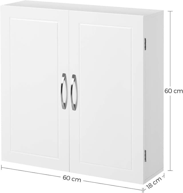 Detalle de VASAGLE BBC320W01 Badschrank, 18 x 60 x 60 cm
