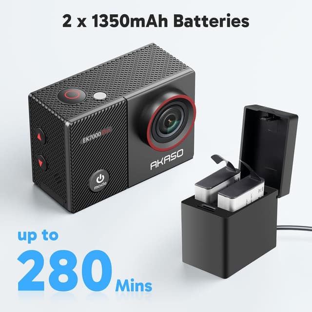 Thumbnail 6 de AKASO EK7000 Pro : caméra sport 4K étanche jusqu’à 40 m, écran tactile et stabilisation EIS