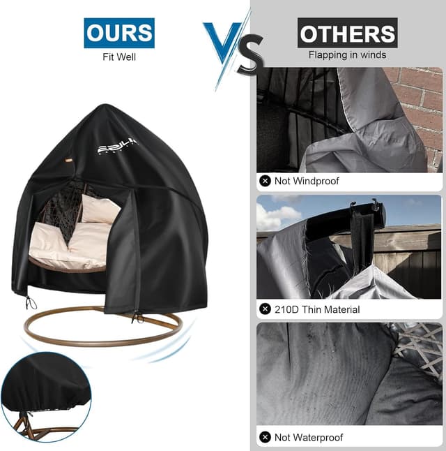 Thumbnail 4 de Ezilif Double Egg Chair Cover 230x200cm