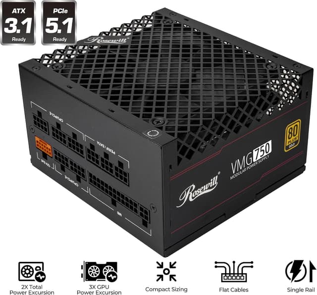 Thumbnail 1 de Rosewill VMG 750W Power Supply