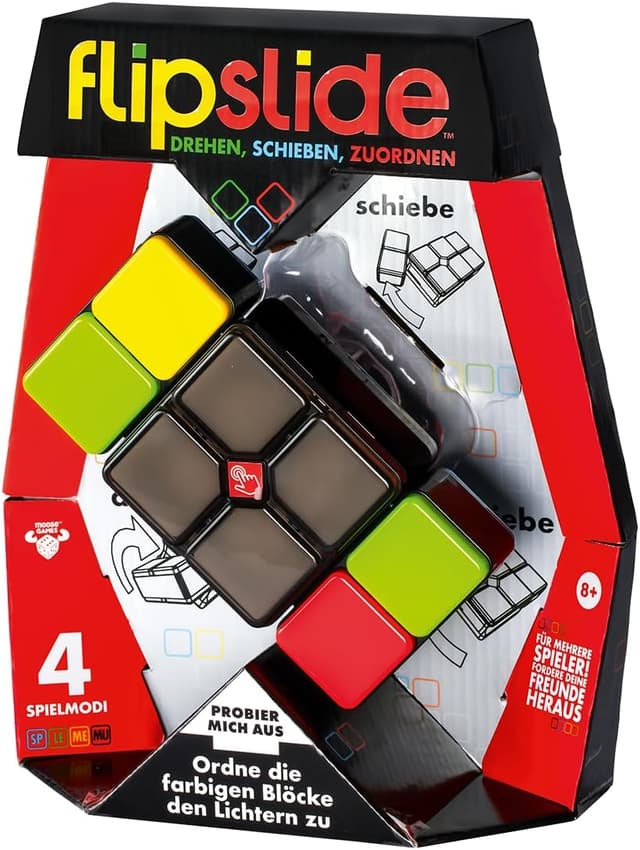 Detalle de Moose Toys Flipslide – Jeu électronique de correspondance (tourner, pousser, attribuer) dès 8 ans, en allemand